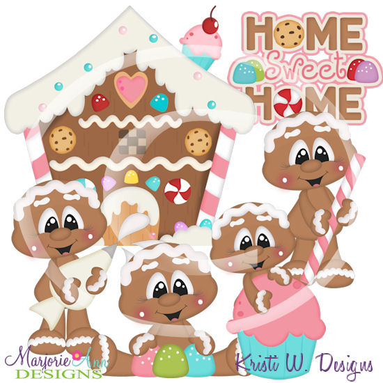 Home Sweet Home Gingers SVG Cutting Files/Paper Piecing +Clipart - Click Image to Close